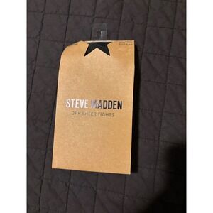 Steve Madden 2 Pack Sheer Tights Black Extra Large Control Top